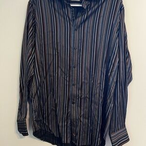 Thomas Dean Striped Button-Up Shirt